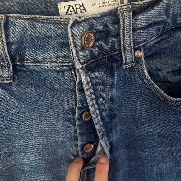 Zara straight blue jeans size 4 - Picture 3 of 5